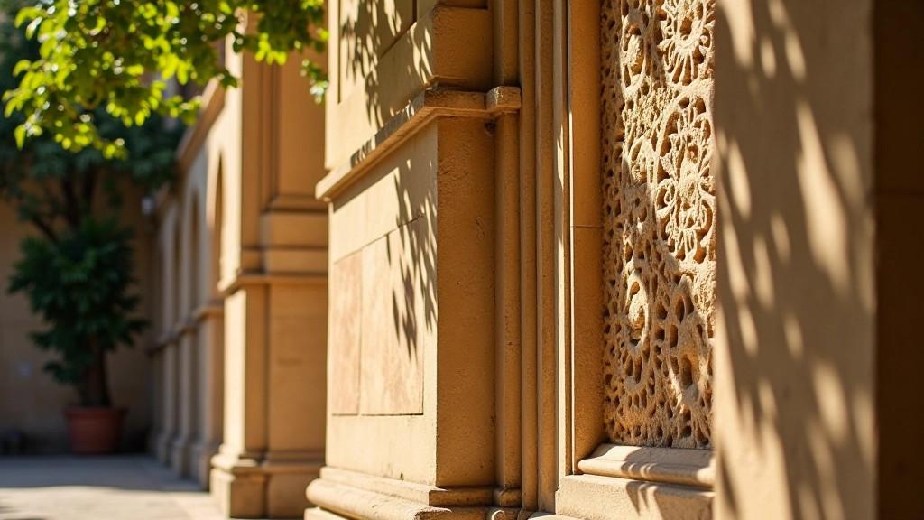 Detalles arquitectónicos de la Catedral con sombra proyectada