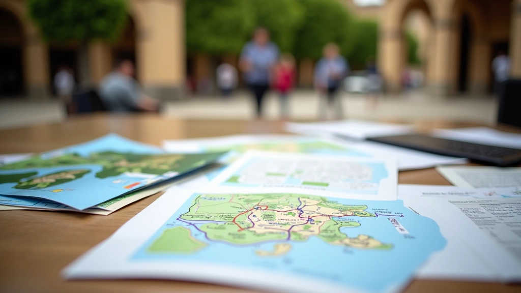 Mapa histórico y guía de la plaza con señalizaciones